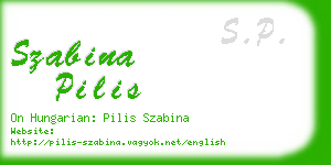 szabina pilis business card